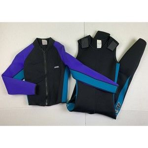 BARE Wet Suit Junior Combo Size 14 2-Piece Nylon Neoprene Diving Surfing